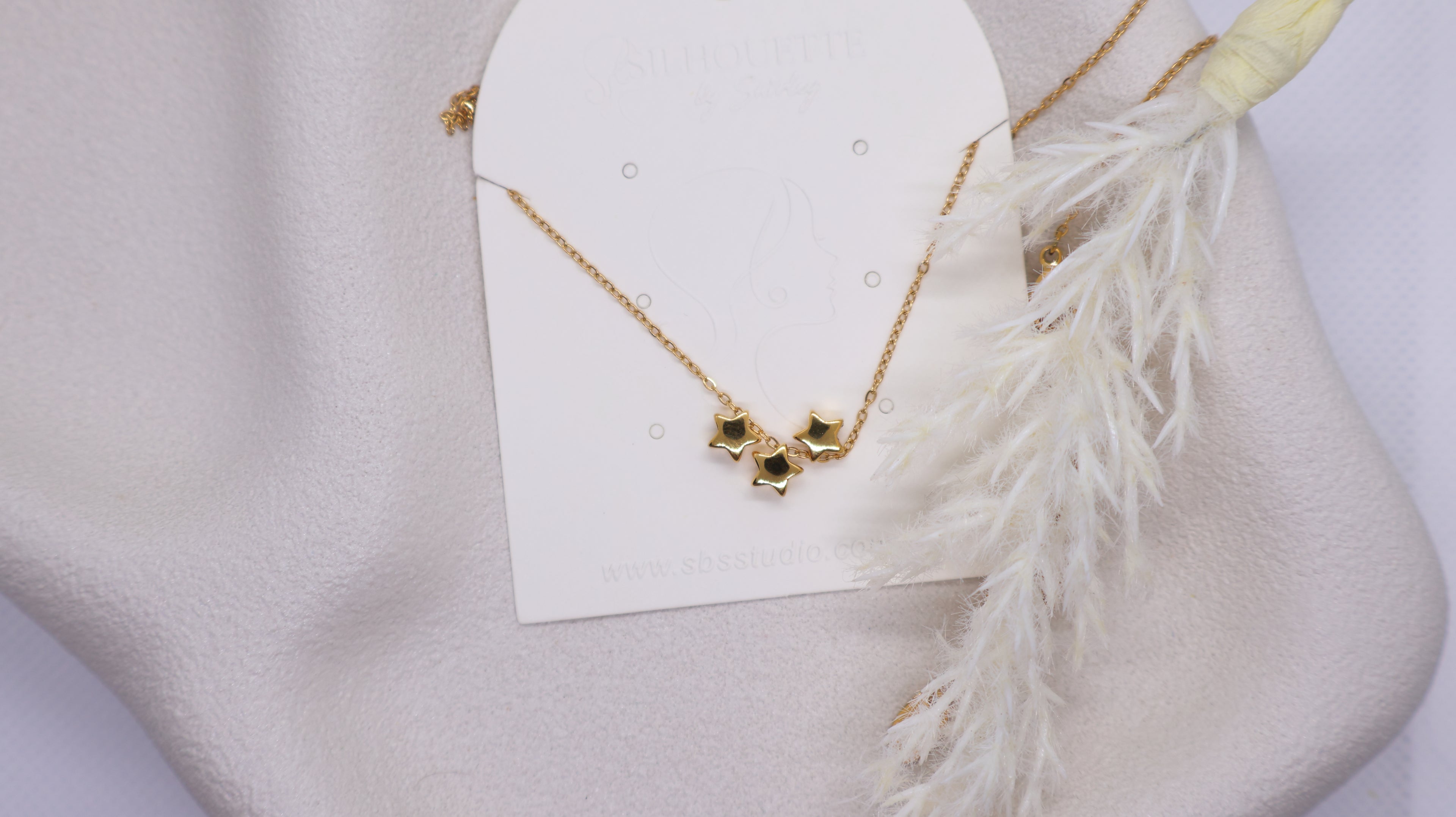 18K Gold Plated Stainless Steel Necklace - Stars