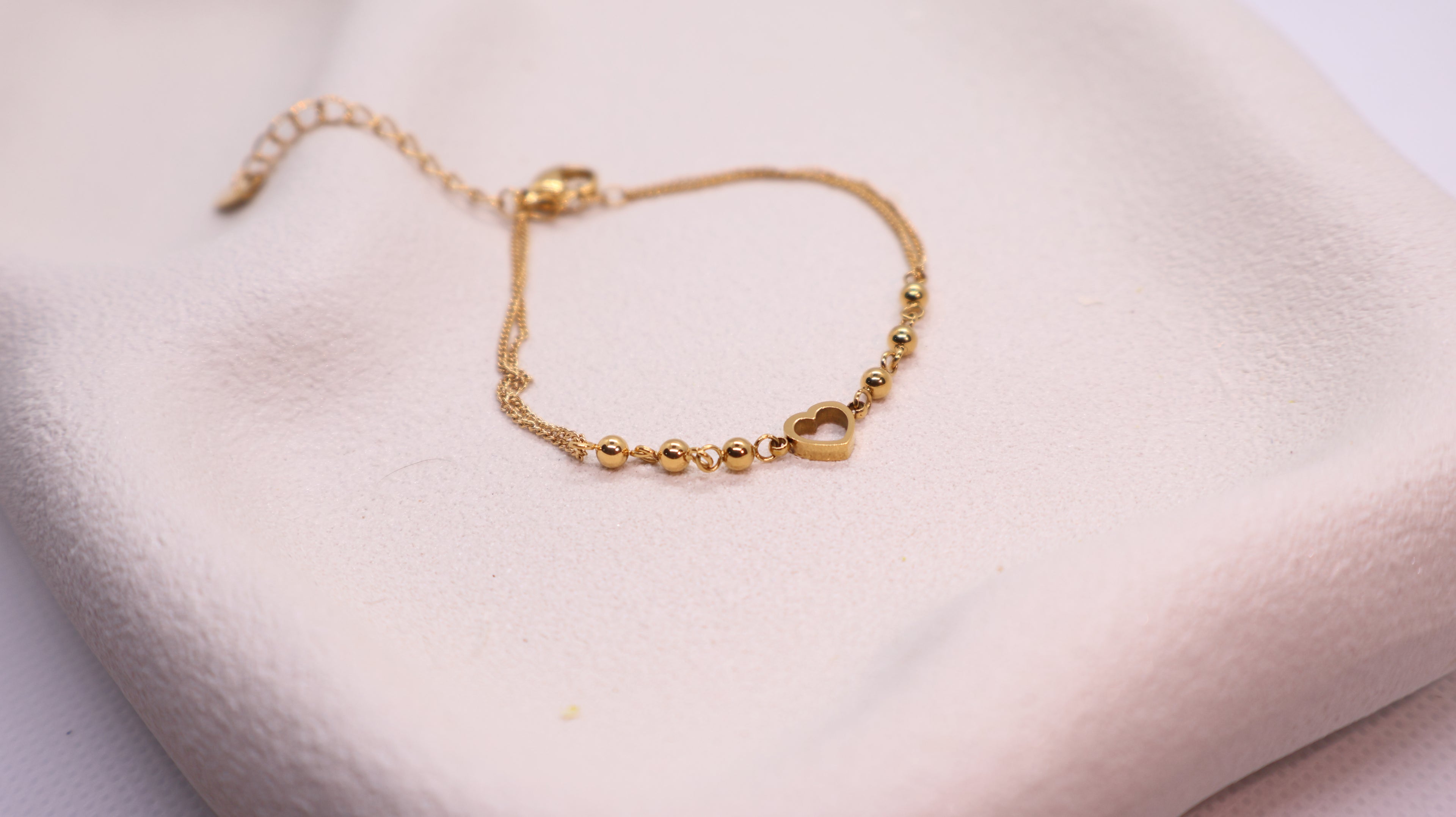 18K Gold Plated Stainless Steel Bracelet - Heart