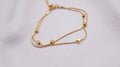 18K Gold Plated Stainless Steel Bracelet - Double-strand chain