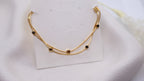 18K Gold Plated Stainless Steel Bracelet - Double-strand chain