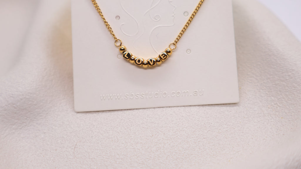18K Gold Plated Stainless Steel Bracelet - LOVE Bead