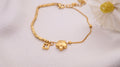18K Gold Plated Stainless Steel Bracelet - Flower Bead