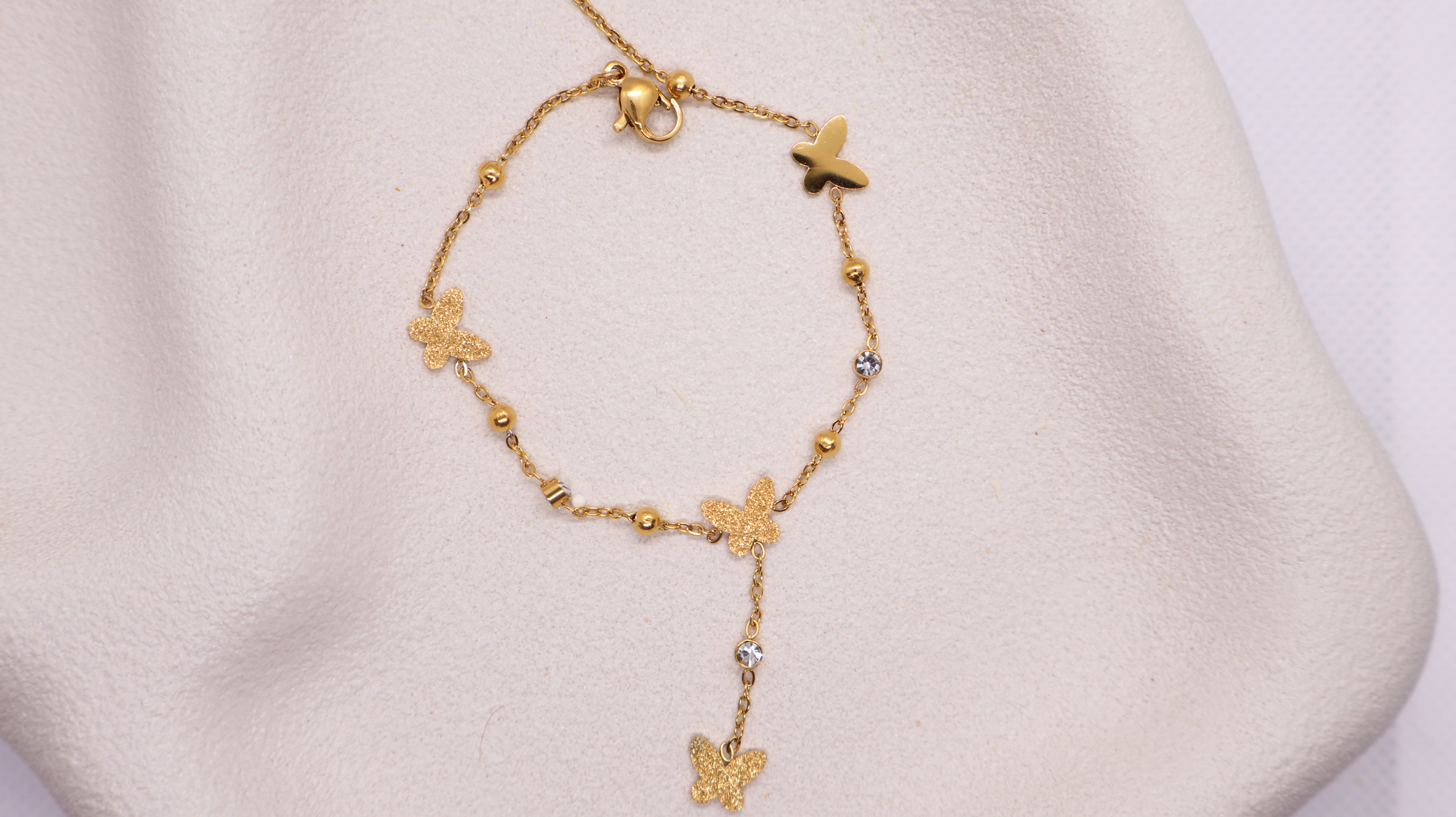 18K Gold Plated Stainless Steel Bracelet - Butterfly