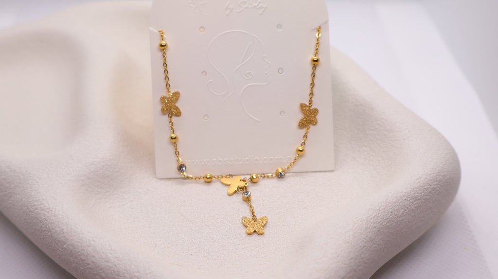 18K Gold Plated Stainless Steel Bracelet - Butterfly