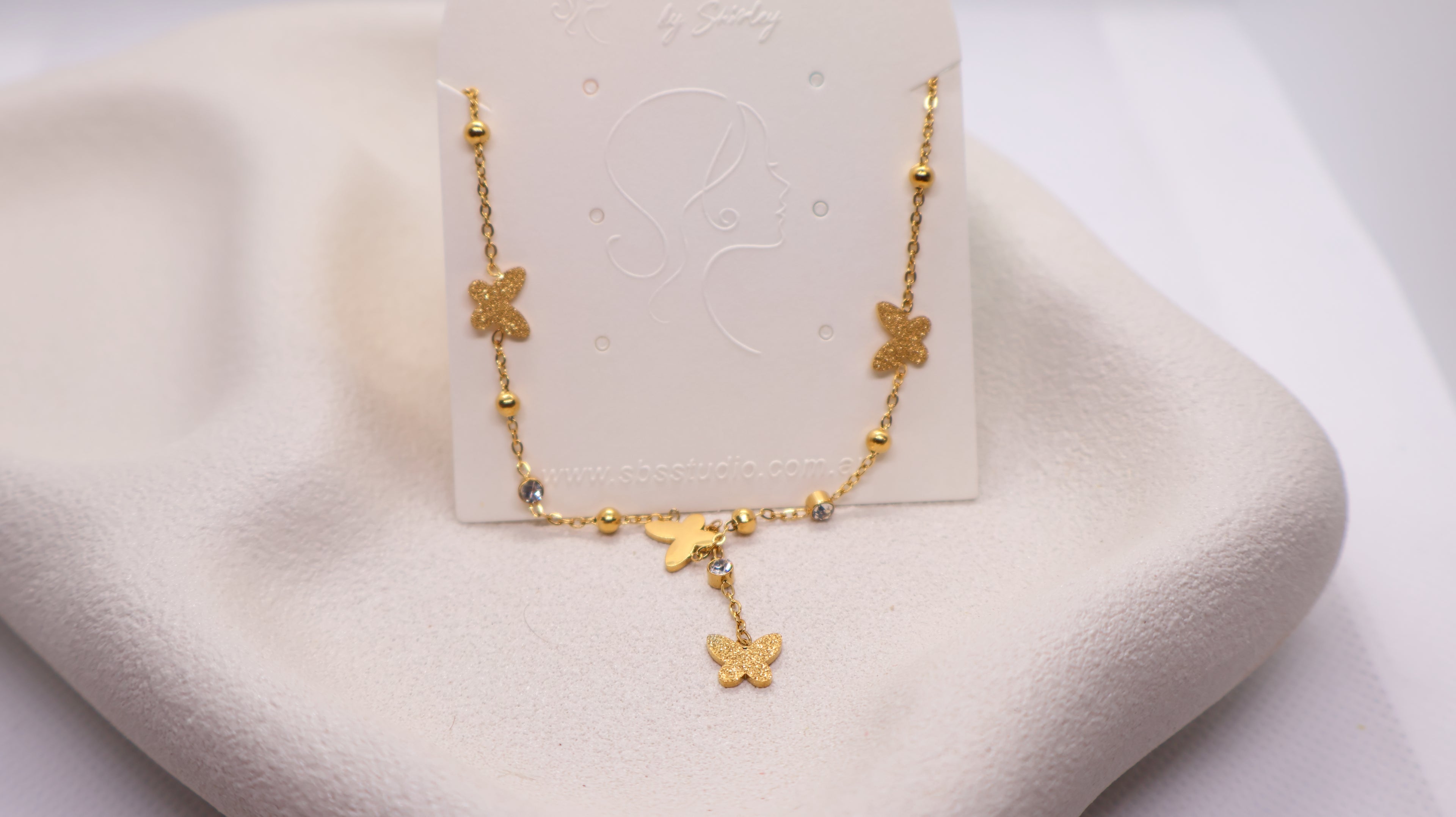 18K Gold Plated Stainless Steel Bracelet - Butterfly