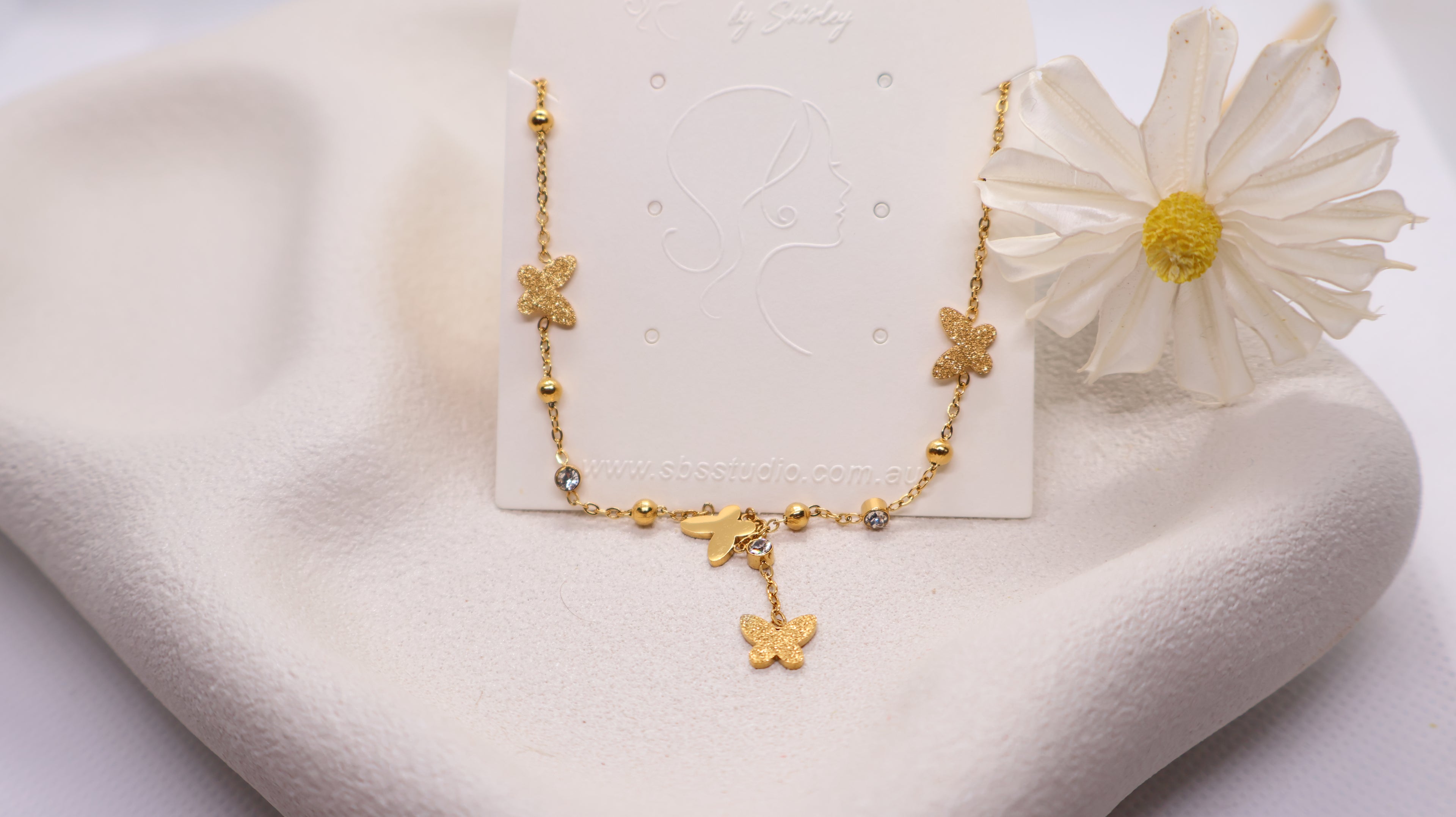 18K Gold Plated Stainless Steel Bracelet - Butterfly