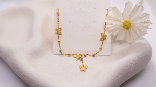 18K Gold Plated Stainless Steel Bracelet - Butterfly