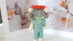 Wool Felt Cat Lady Ornament | Handmade Nepali Artisan Craft