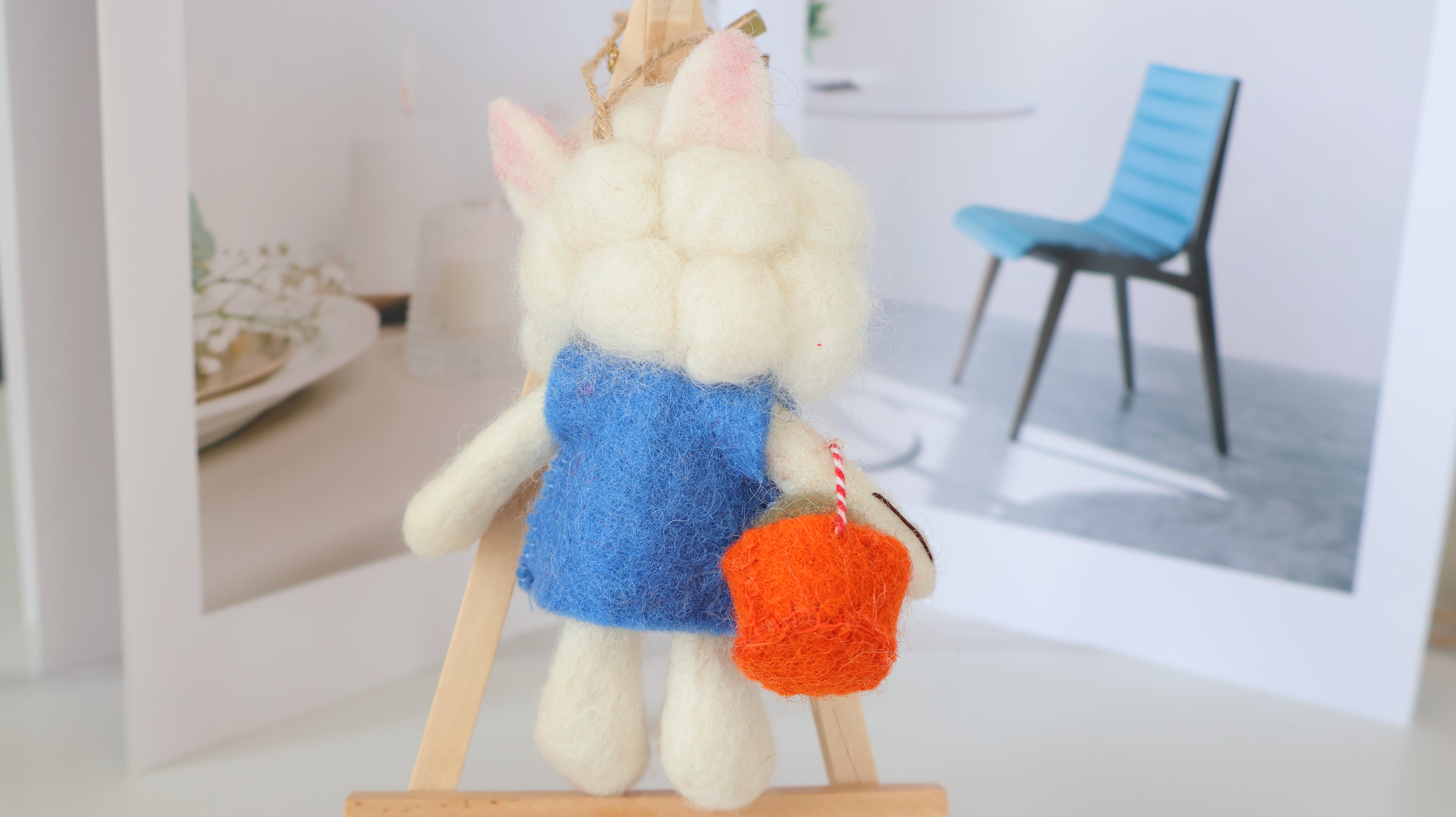 Wool Felt Sheep  Ornament | Handmade Nepali Artisan Craft