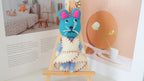 Wool Felt Blue Cat Ornament | Handmade Nepali Artisan Craft