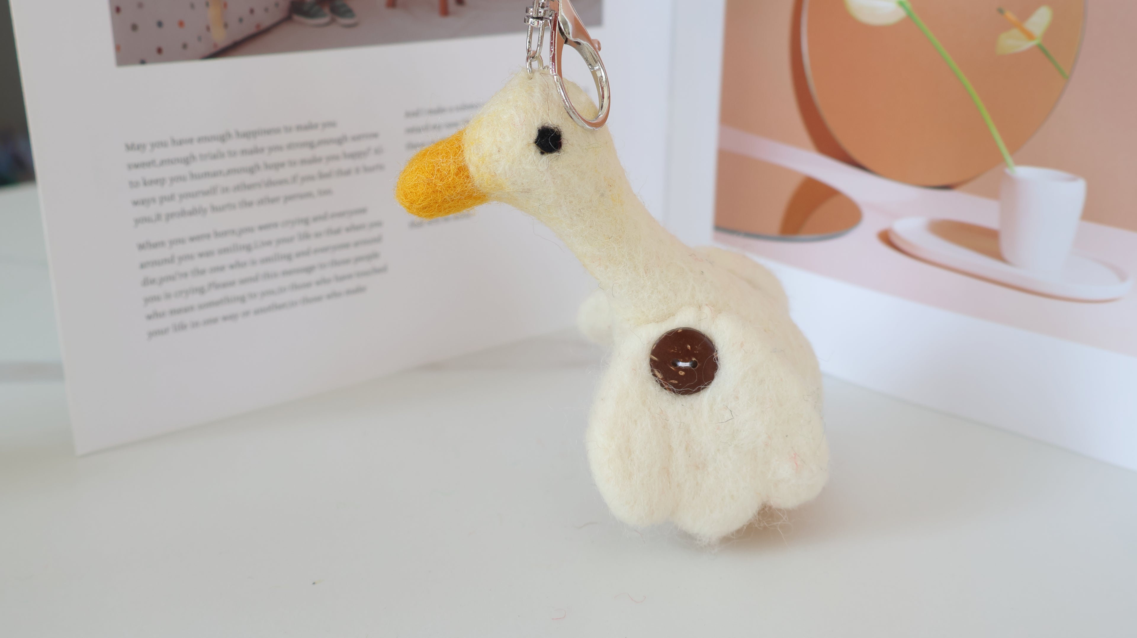 Wool Felt Duck Ornament | Handmade Nepali Artisan Craft