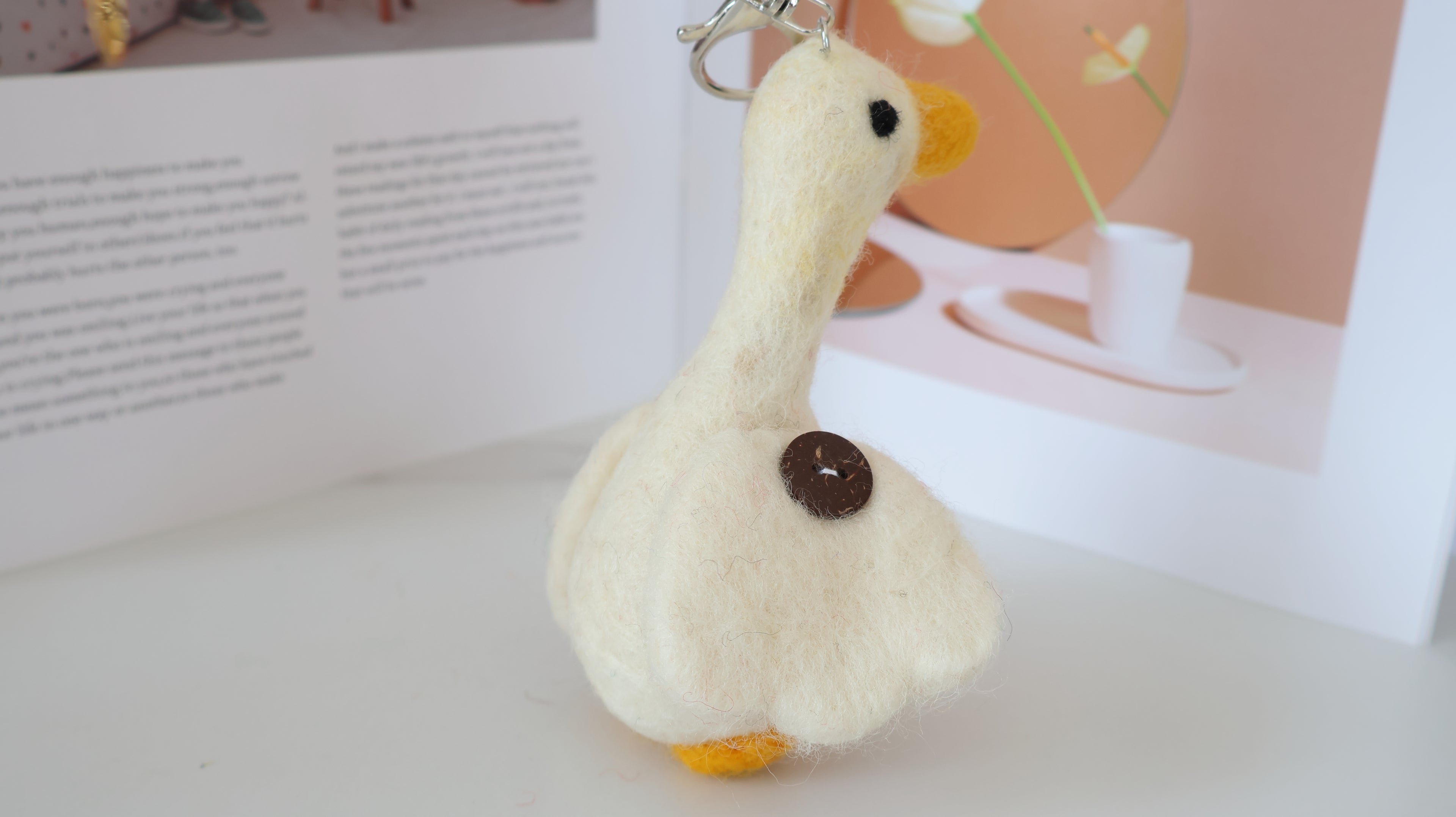 Wool Felt Duck Ornament | Handmade Nepali Artisan Craft