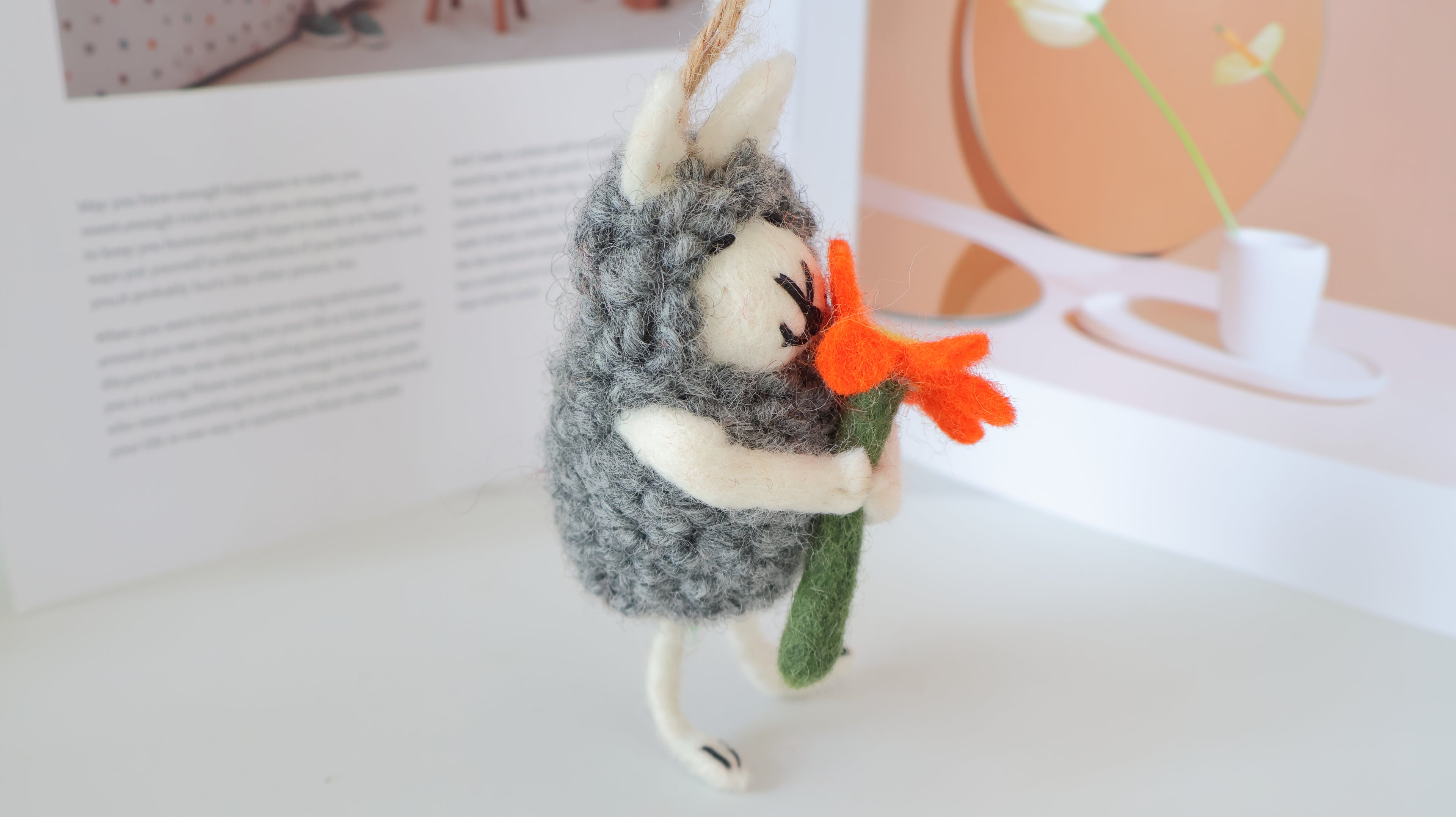 Wool Felt Sheep Ornament | Handmade Nepali Artisan Craft
