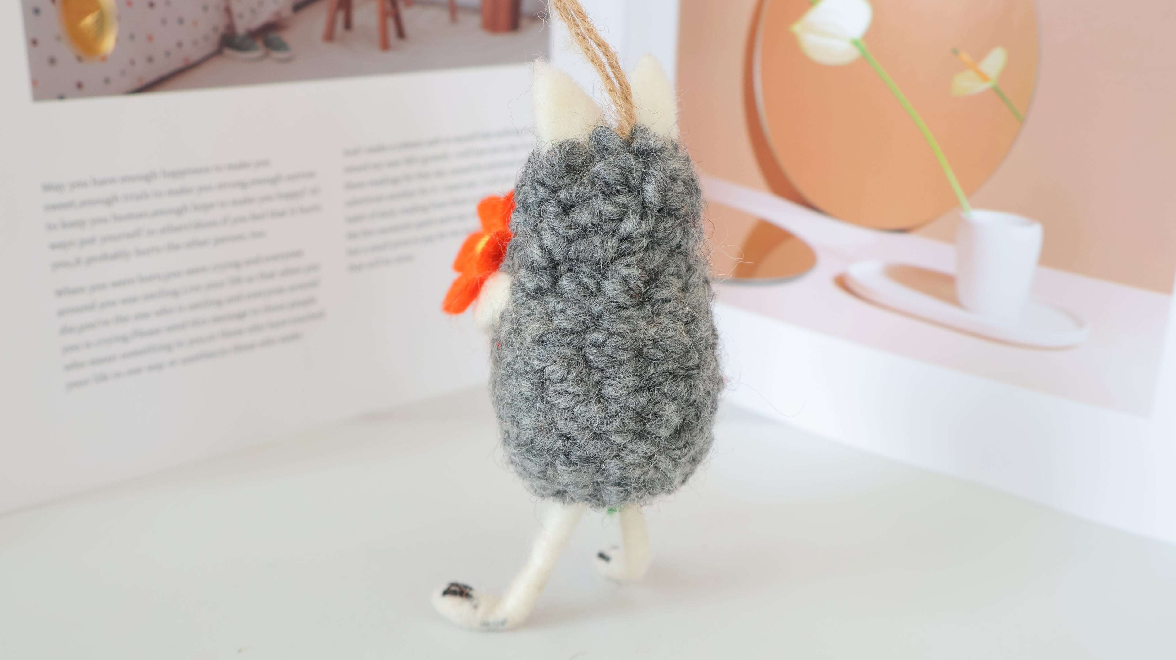 Wool Felt Sheep Ornament | Handmade Nepali Artisan Craft
