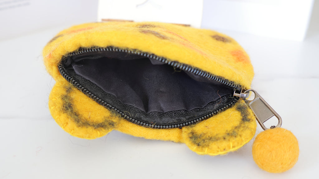 Handmade Wool Felt Mushroom House Purse