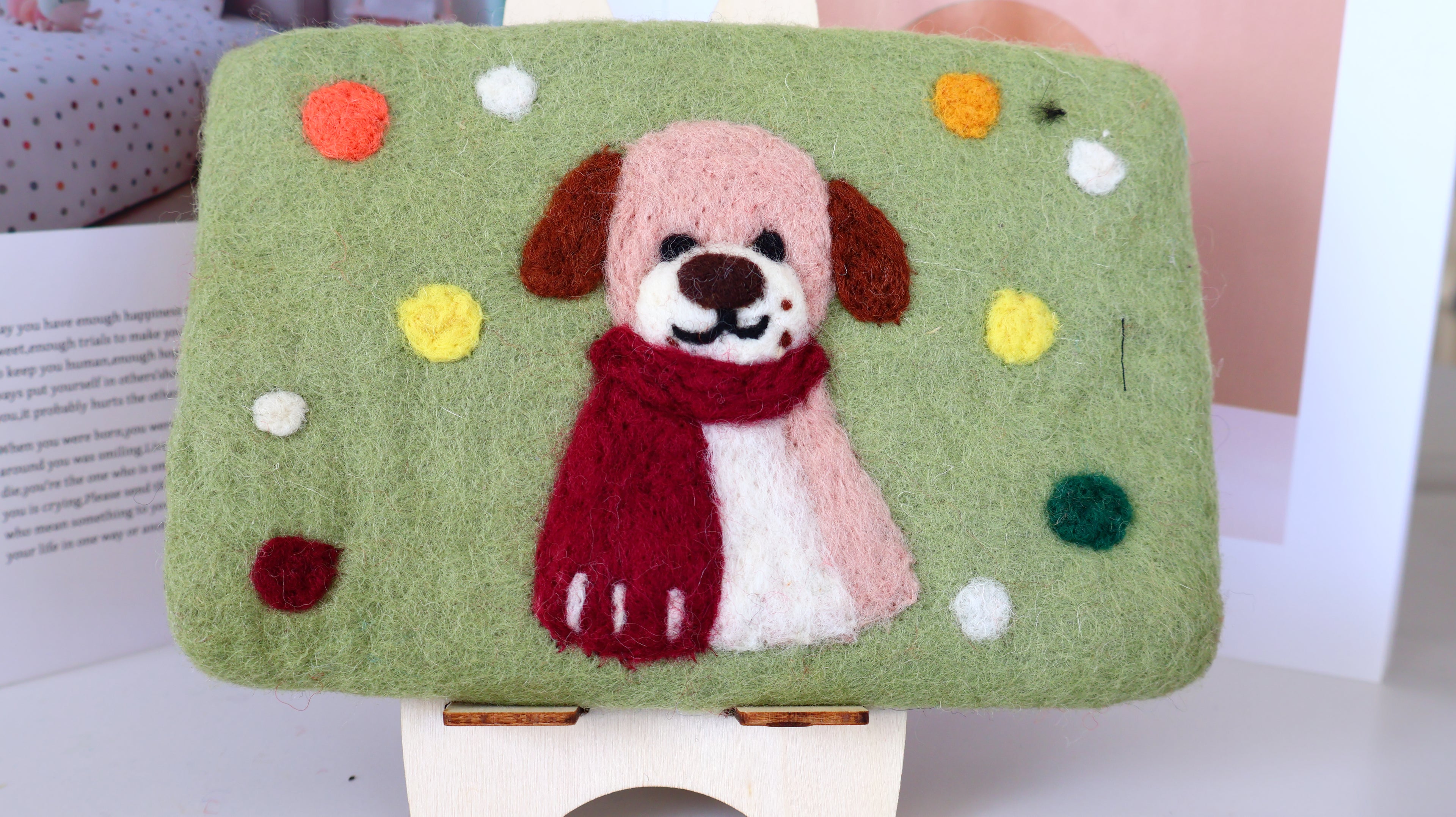 Handmade Wool Felt Mushroom House Purse