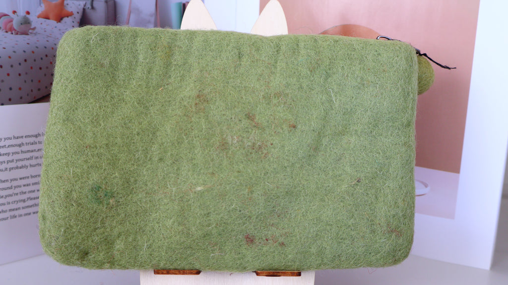 Handmade Wool Felt Mushroom House Purse