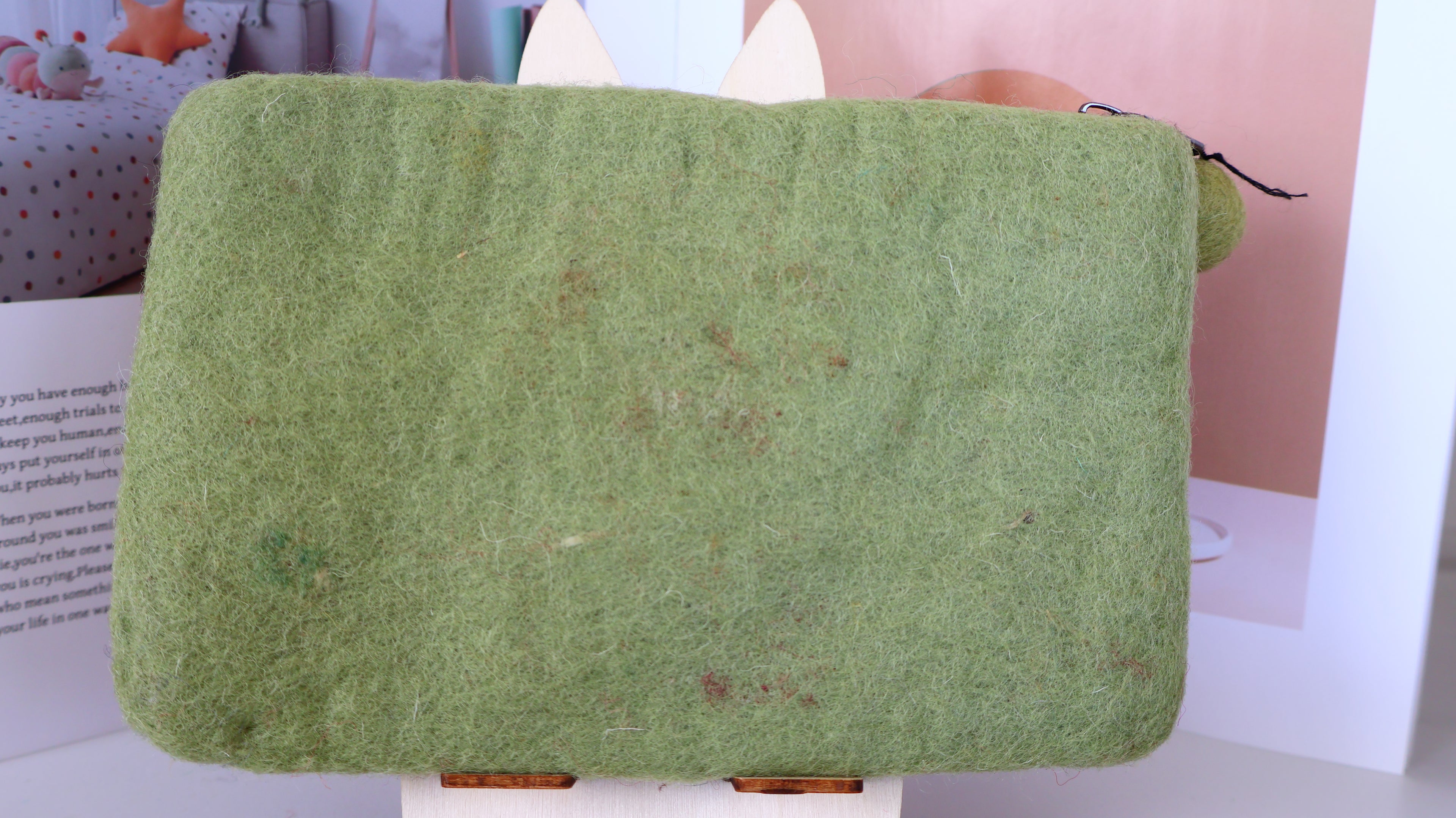 Handmade Wool Felt Mushroom House Purse