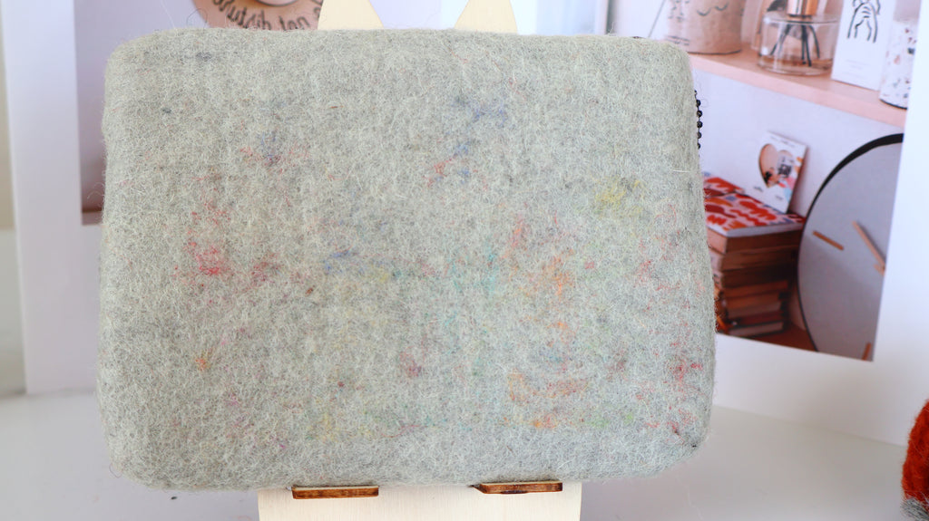 Handmade Wool Felt Mushroom House Purse