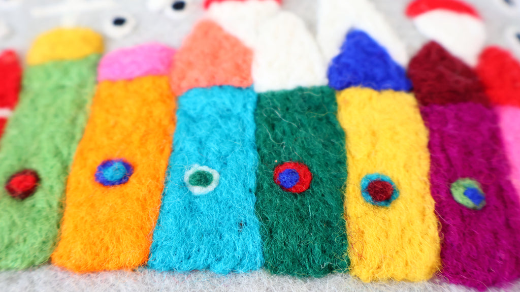Handmade Wool Felt Mushroom House Purse