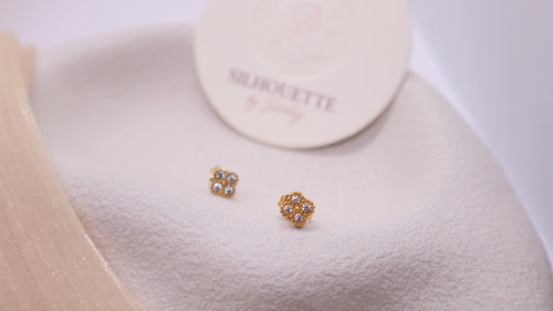 18K Gold Plated Stainless Steel Earrings - Four-leaf Clover