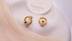 18K Gold Plated Stainless Steel Earrings - Sparkling Cubic Zirconia
