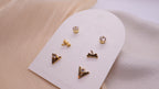 18K Gold Plated Stainless Steel Earrings - Curated Ear Set