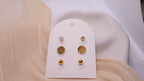 18K Gold Plated Stainless Steel Earrings - Curated Ear Set