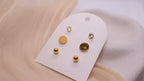 18K Gold Plated Stainless Steel Earrings - Curated Ear Set