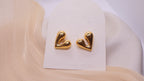 18K Gold Plated Stainless Steel Earrings - Heart