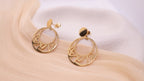 18K Gold Plated Stainless Steel Earrings - Round