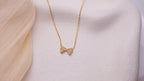 18K Gold Plated Stainless Steel Necklace - Bow
